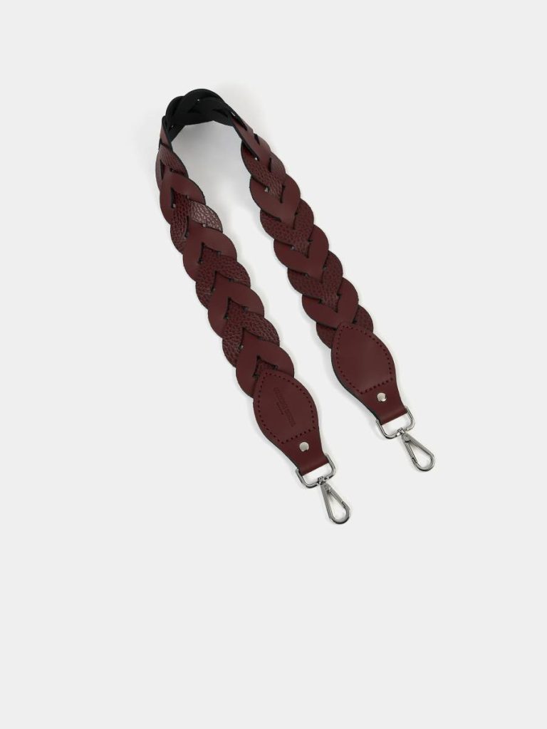 Crossbody Women The Plaited Shoulder Strap - Oxblood & Oxblood Celtic Grain Cambridge Satchel
