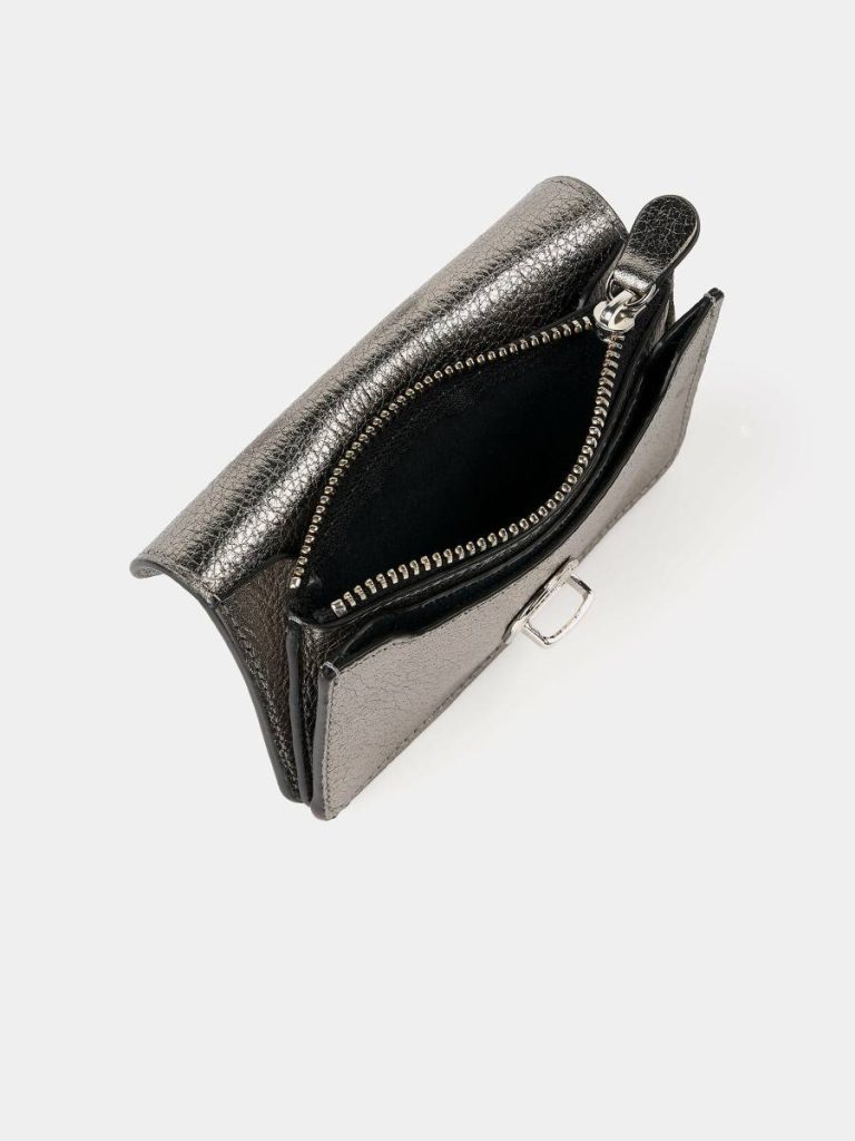 Crossbody Women The Small Push Lock Purse - Steel Madras Grain Cambridge Satchel - Image 4