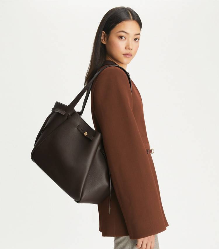 Deep Brown Tote Bags Romy Tote Women Tory Burch - Image 2