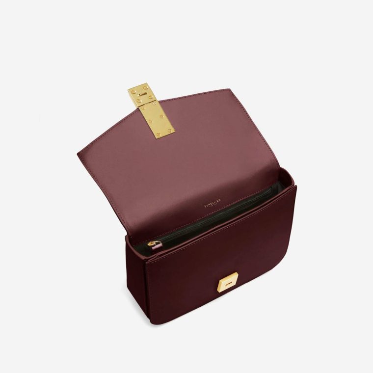 Demellier Burgundy Smooth Women The Vancouver Crossbody Bags - Image 5
