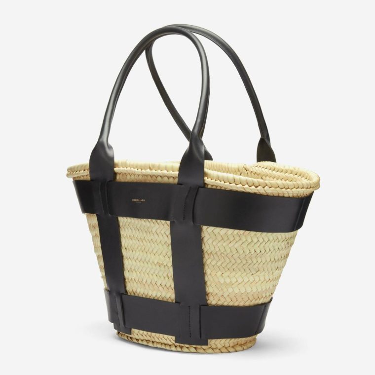 Demellier Natural Basket Black Smooth Women The Santorini Shoulder Bags - Image 3