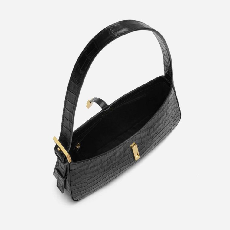 Demellier Shoulder Bags The Tokyo Women Black Croc-Effect - Image 4