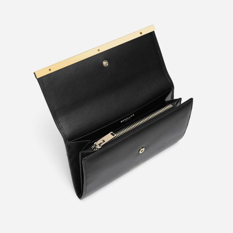 Demellier The Marais Wallet Women Black Smooth Small Leather Goods - Image 4