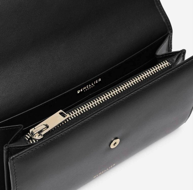 Demellier The Marais Wallet Women Black Smooth Small Leather Goods - Image 5