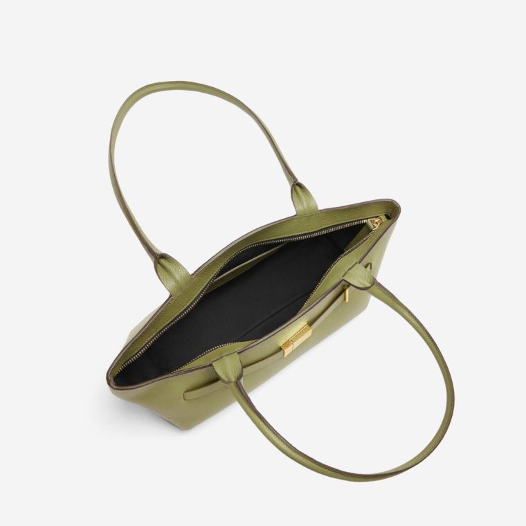 Demellier Women Light Olive Small Grain The New York Shoulder Shoulder Bags - Image 5