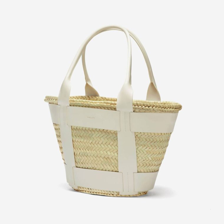 Demellier Women Natural Basket Off-White Smooth Shoulder Bags The Santorini - Image 3