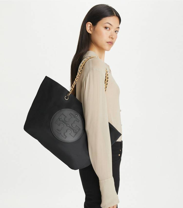 Ella Chain Tote Women Black Tory Burch Tote Bags - Image 2