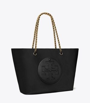 Ella Chain Tote Women Black Tory Burch Tote Bags