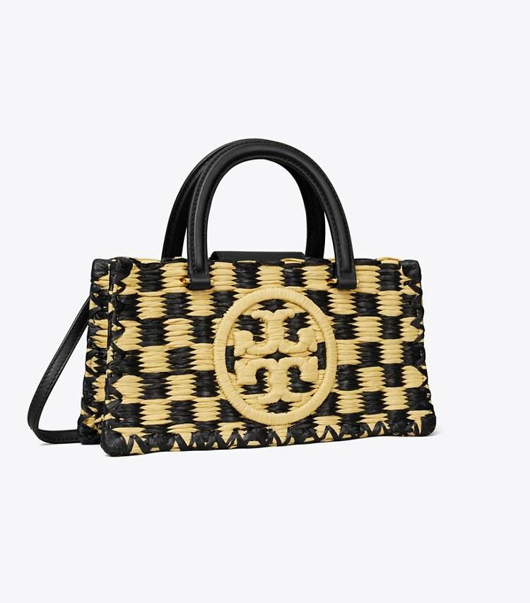 Ella Hand-Crocheted East-West Tote Tory Burch Women Satchels Black / Natural