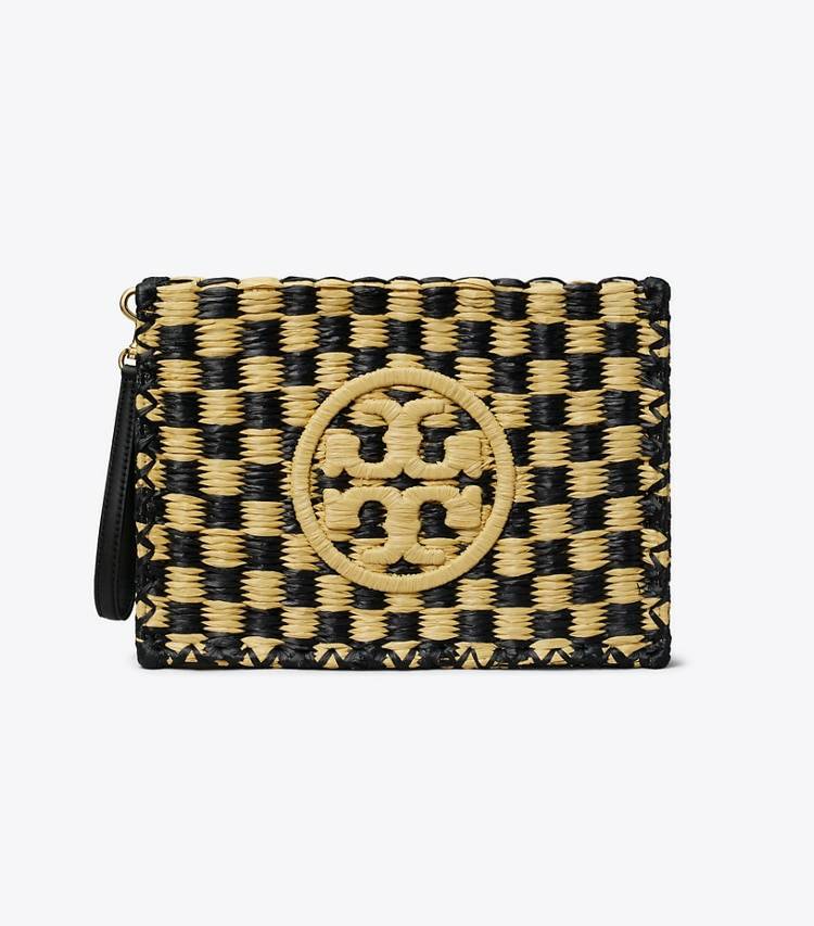 Ella Straw Pouch Tory Burch Wristlets Black / Natural Women - Image 2