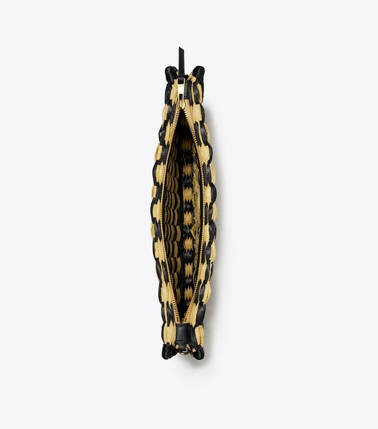 Ella Straw Pouch Tory Burch Wristlets Black / Natural Women - Image 4