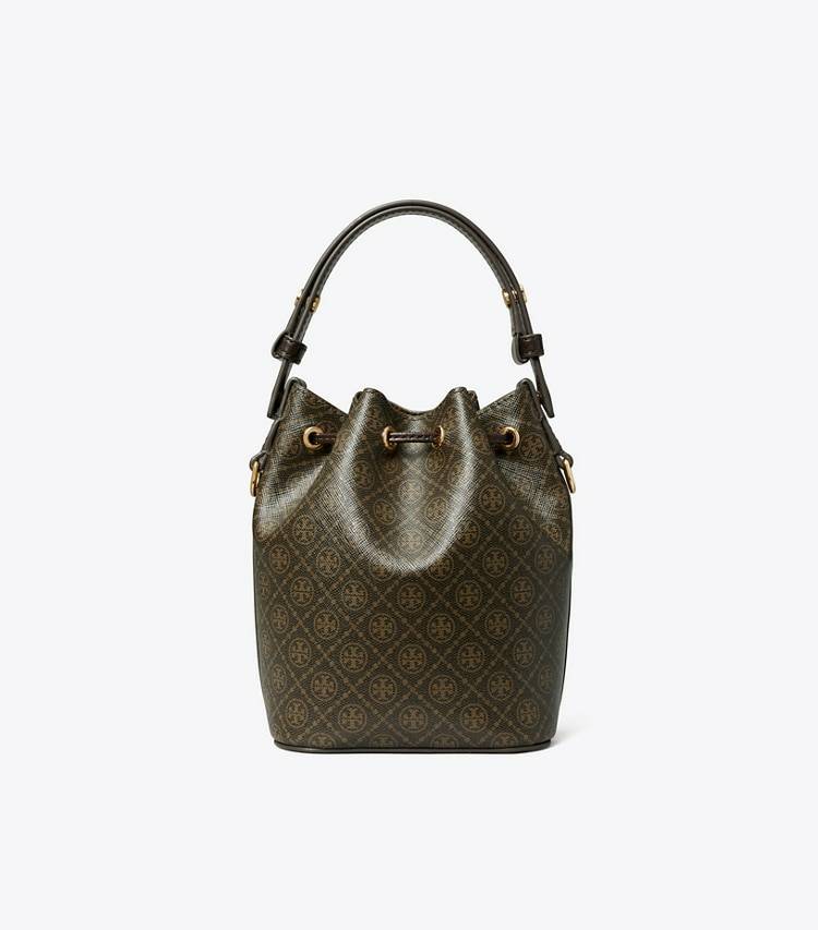 French Press T Monogram Coated Canvas Mini Bucket Bag Women Crossbody Bags Tory Burch - Image 5