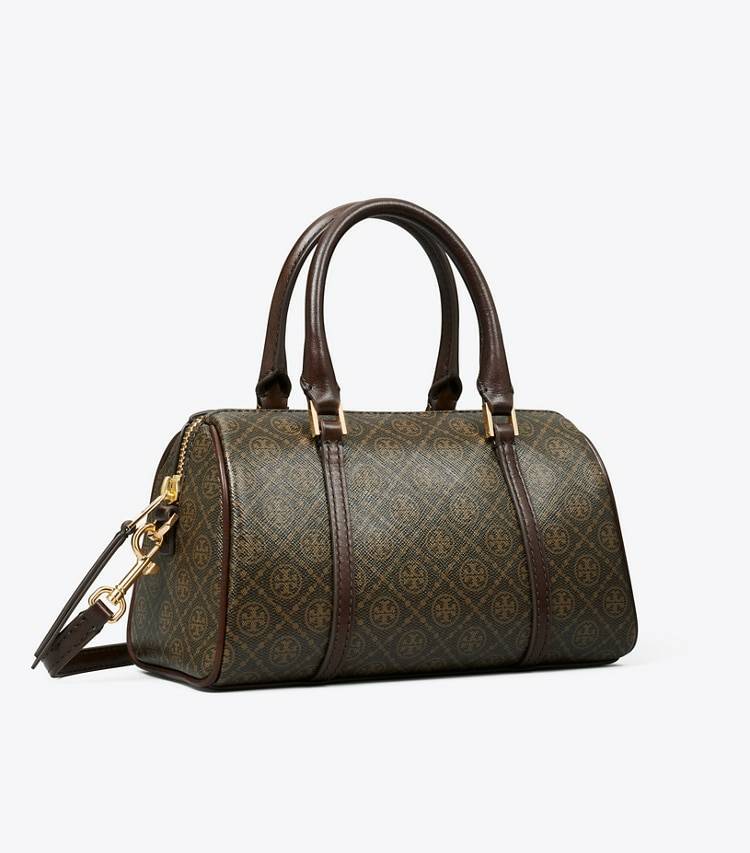 French Press Women T Monogram Coated Canvas Petite Barrel Bag Crossbody Bags Tory Burch