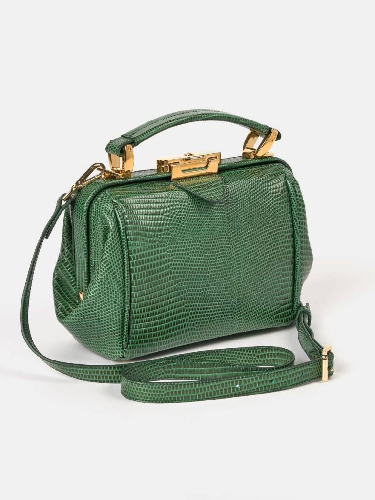 Handbags The Mini Sophie - Green Lizard Print Calf Women Cambridge Satchel - Image 2