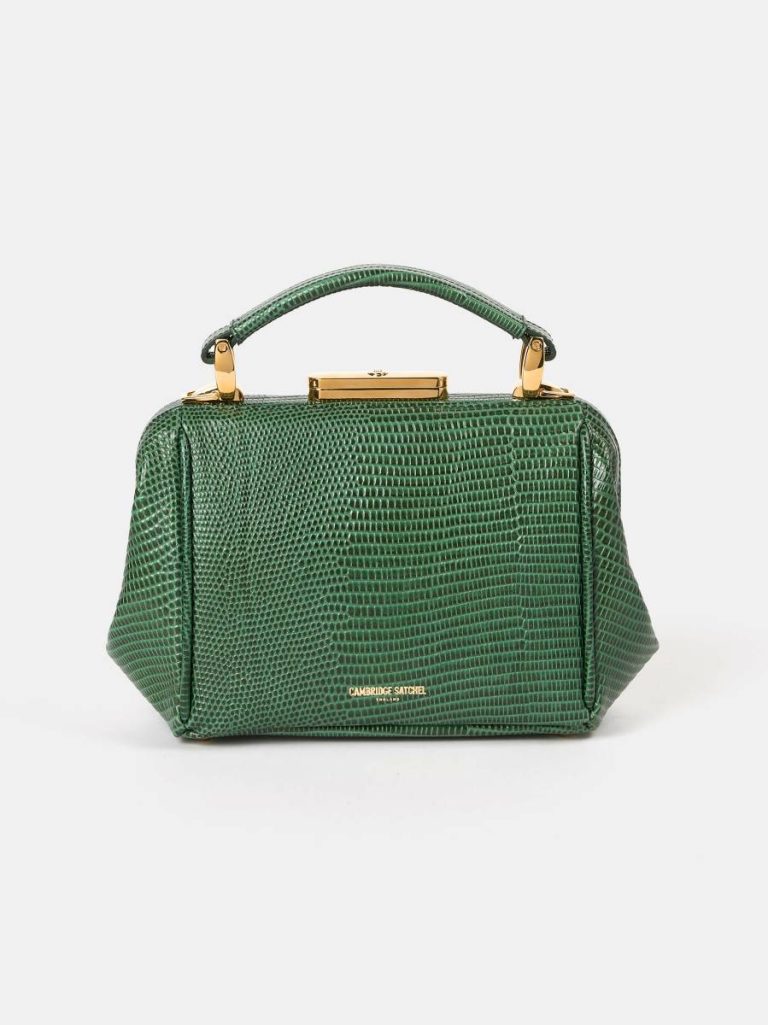 Handbags The Mini Sophie - Green Lizard Print Calf Women Cambridge Satchel - Image 3