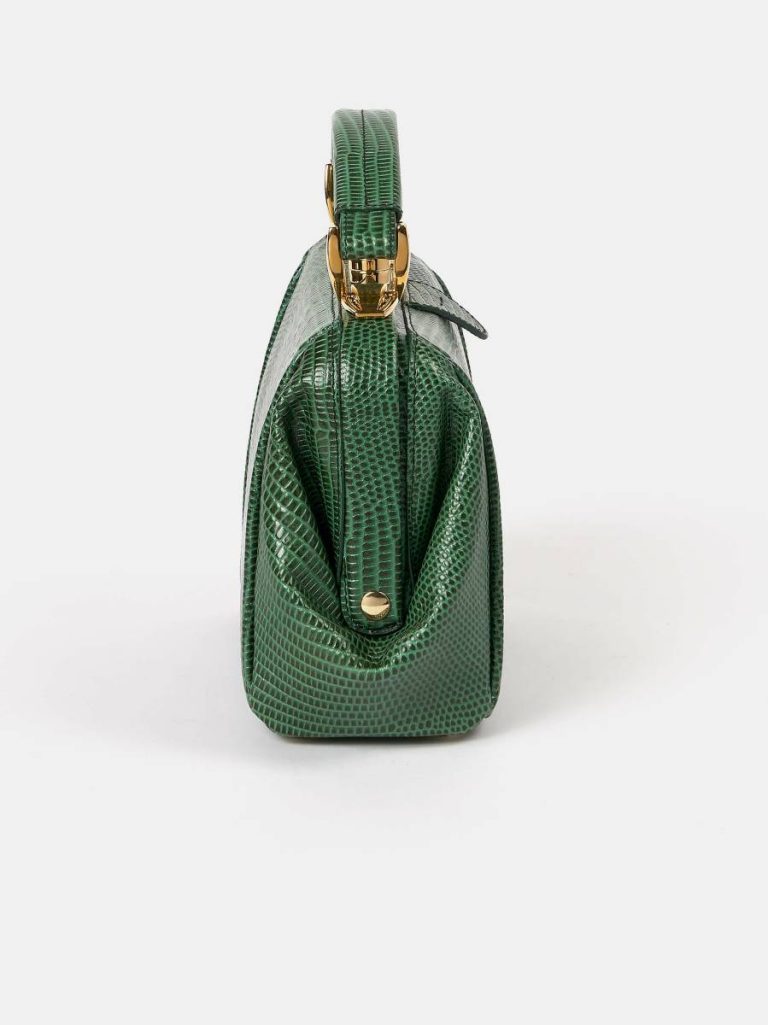 Handbags The Mini Sophie - Green Lizard Print Calf Women Cambridge Satchel - Image 4
