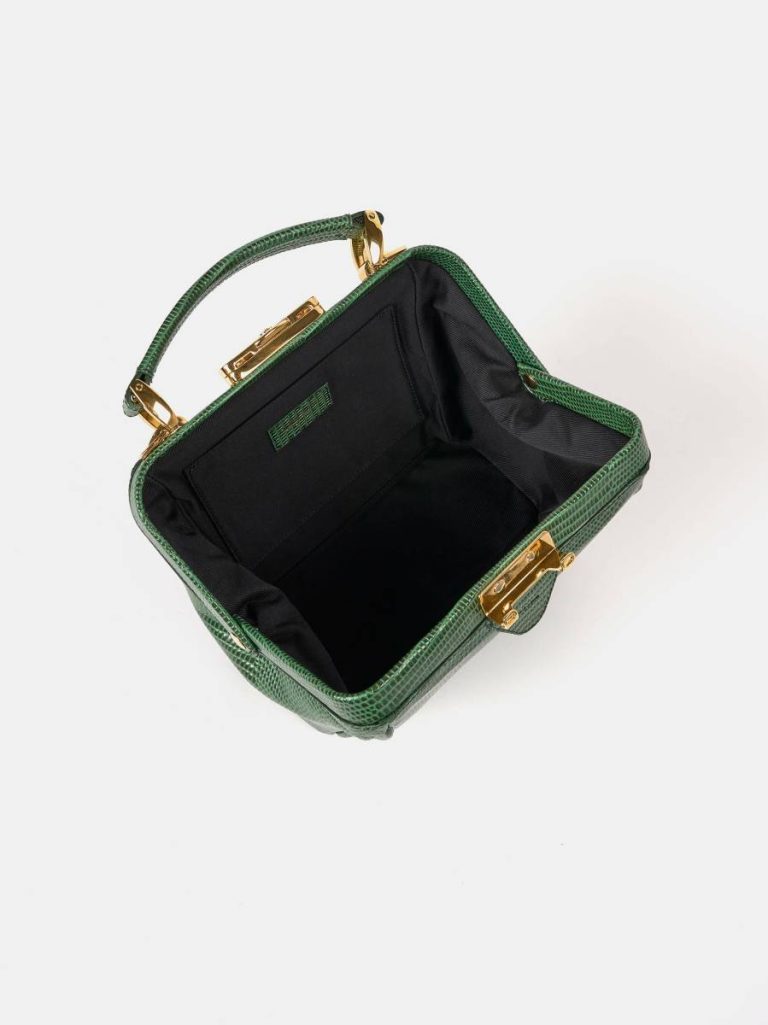 Handbags The Mini Sophie - Green Lizard Print Calf Women Cambridge Satchel - Image 5