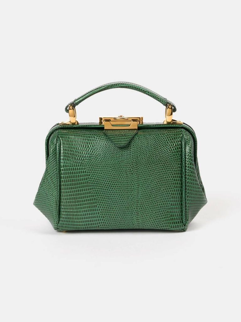 Handbags The Mini Sophie - Green Lizard Print Calf Women Cambridge Satchel