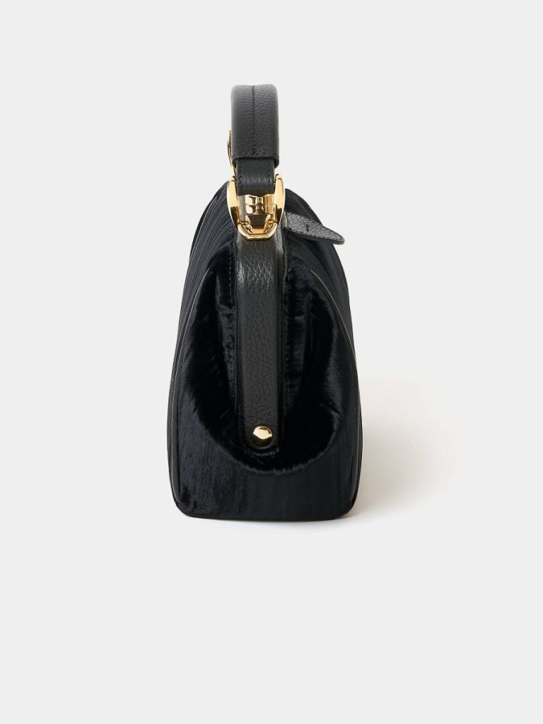 Handbags Women The Mini Sophie - Black Velvet Cambridge Satchel - Image 5