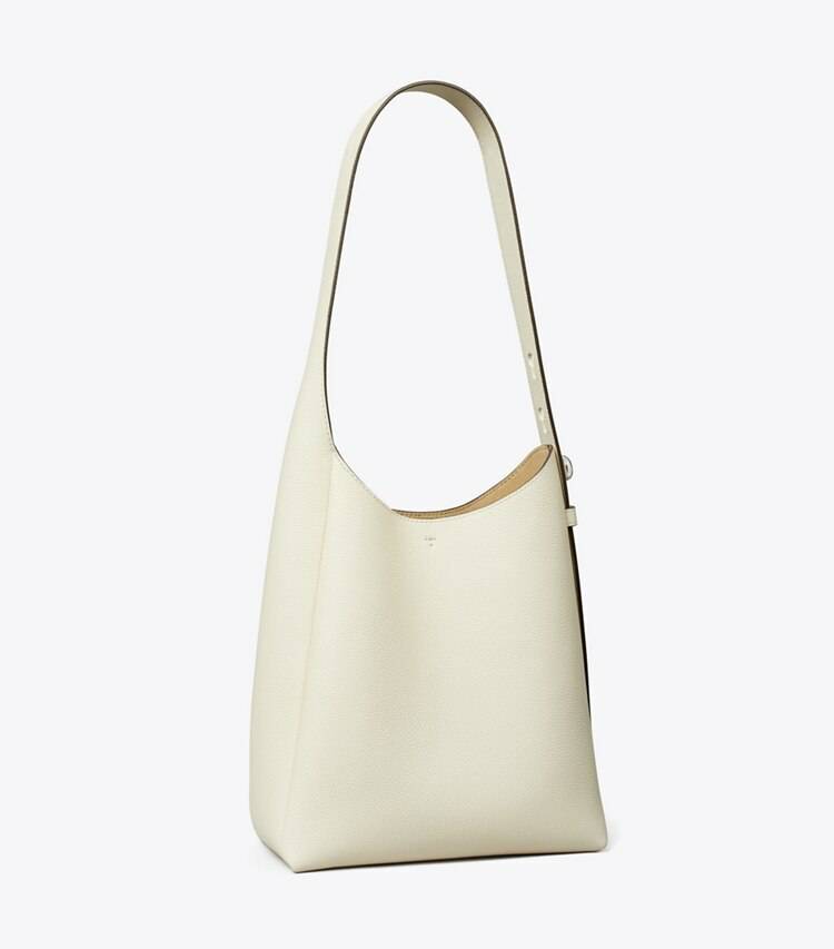 Hobo Bags Women Light Cream Tory Burch Small Romy Hobo Bag
