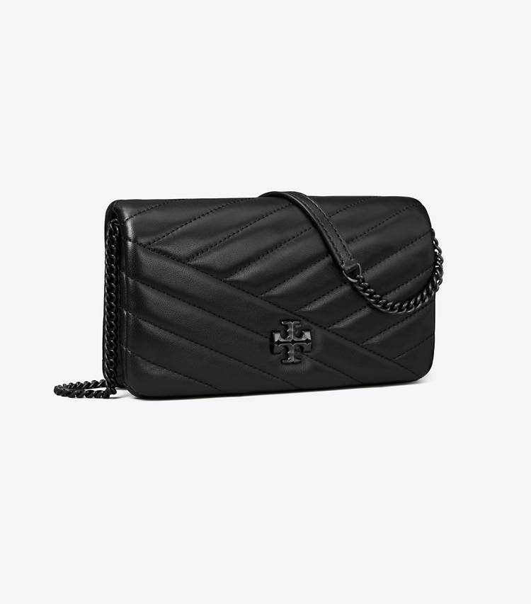 Kira Chevron Powder Coated Crossbody Black Tory Burch Women Mini Bags
