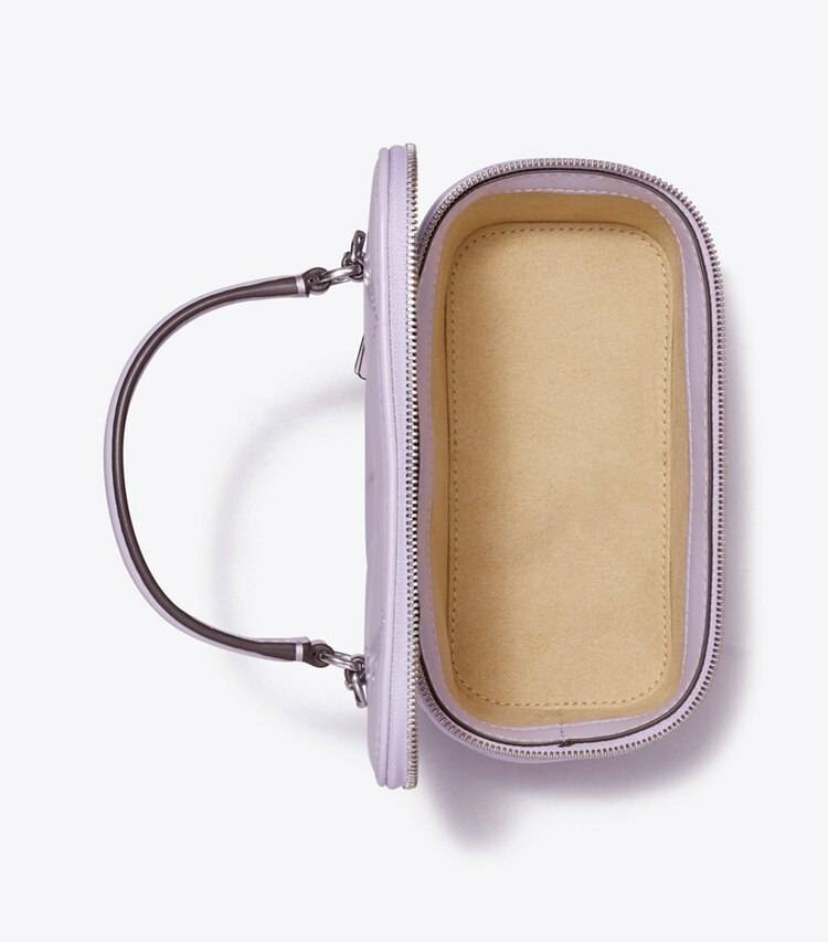 Kira Diamond Quilt Clover Vanity Case Tory Burch Mini Bags Women Purple Heather - Image 5