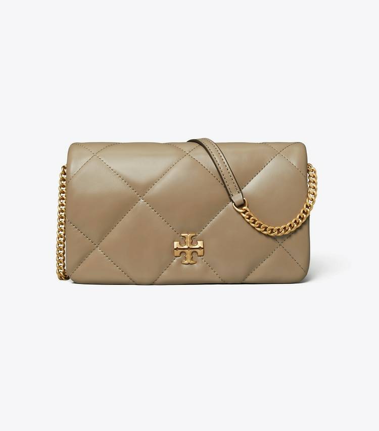 Kira Diamond Quilt Crossbody Taupe Oak Mini Bags Women Tory Burch - Image 3