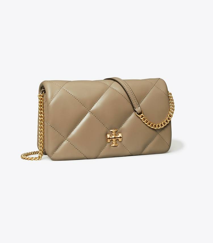 Kira Diamond Quilt Crossbody Taupe Oak Mini Bags Women Tory Burch
