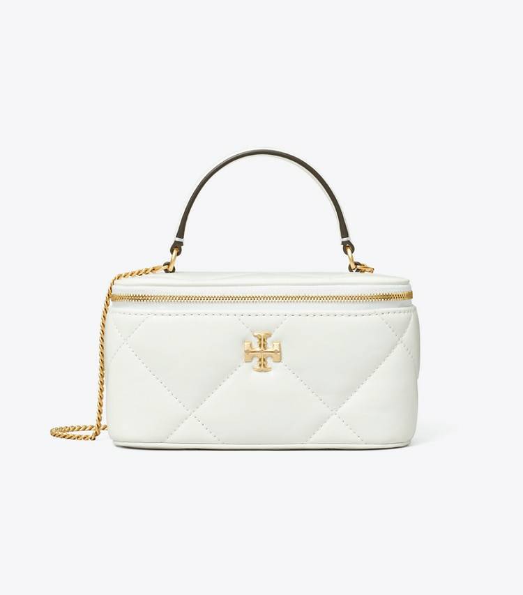 Kira Diamond Quilt Vanity Case Tory Burch Blanc Women Mini Bags - Image 3