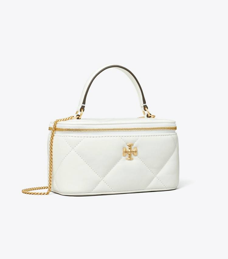 Kira Diamond Quilt Vanity Case Tory Burch Blanc Women Mini Bags