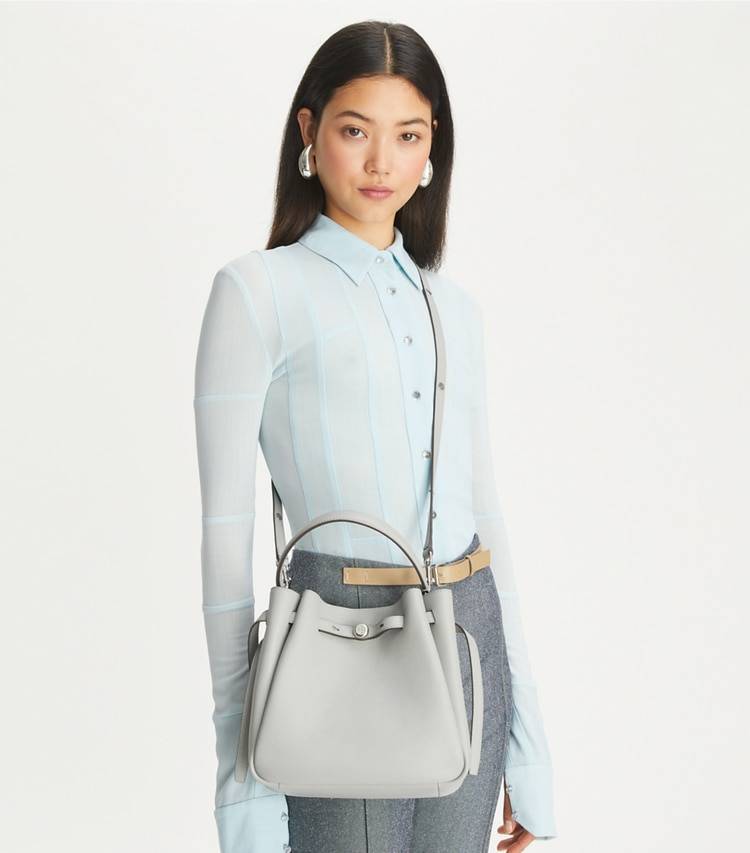 Light Granite Romy Bucket Bag Women Tory Burch Totes - Image 2
