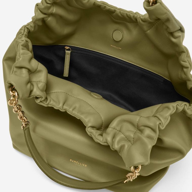 Light Olive Smooth Demellier Women The Miami Shoulder Bags - Image 5