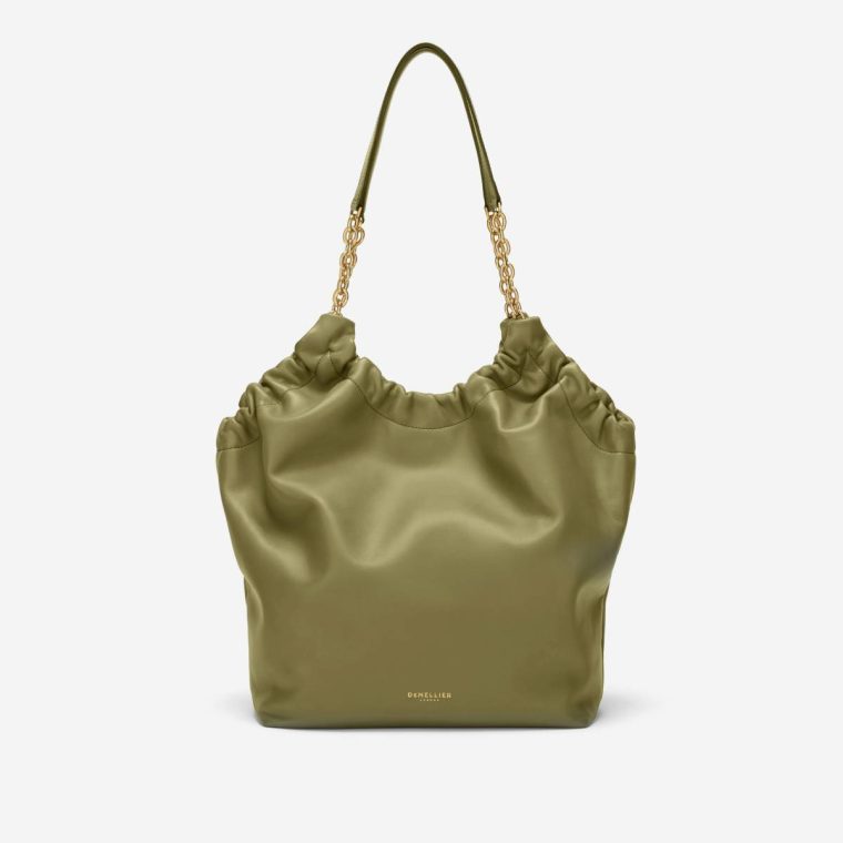 Light Olive Smooth Demellier Women The Miami Shoulder Bags
