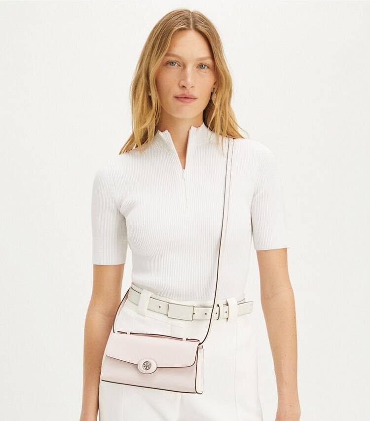 Mini Bags Powder Pink Mini Robinson Spazzolato Top-Handle Bag Women Tory Burch - Image 2