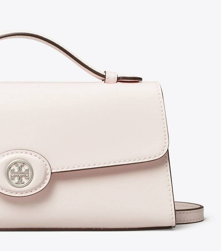 Mini Bags Powder Pink Mini Robinson Spazzolato Top-Handle Bag Women Tory Burch - Image 4