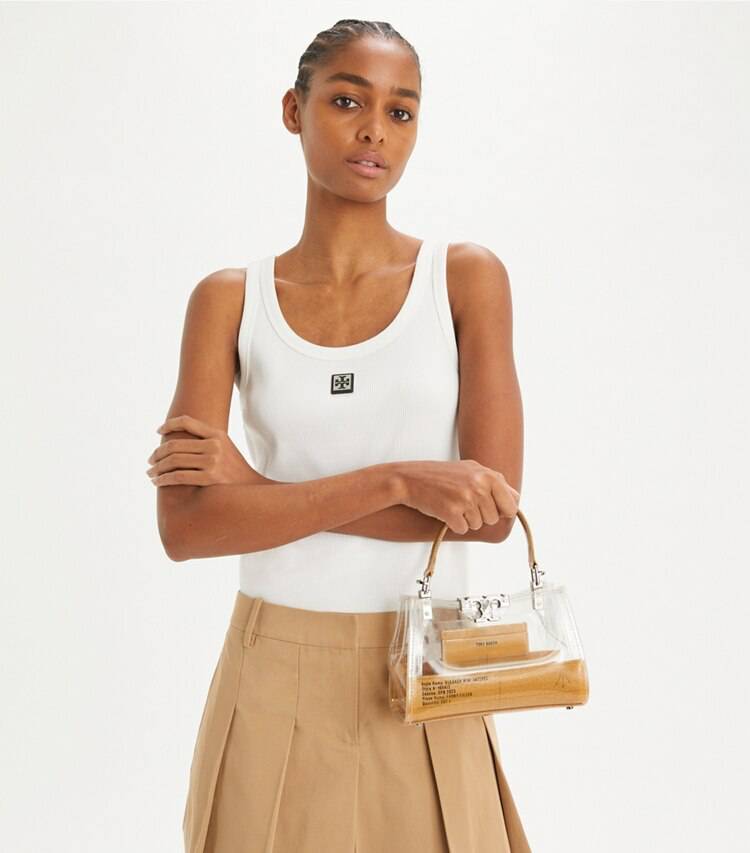 Mini Eleanor Clear Satchel Tory Burch Clear Crossbody Bags Women - Image 3
