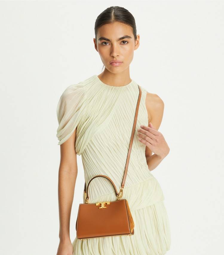 Mini Eleanor Satchel Crossbody Bags Tory Burch Women Malt Whiskey - Image 3