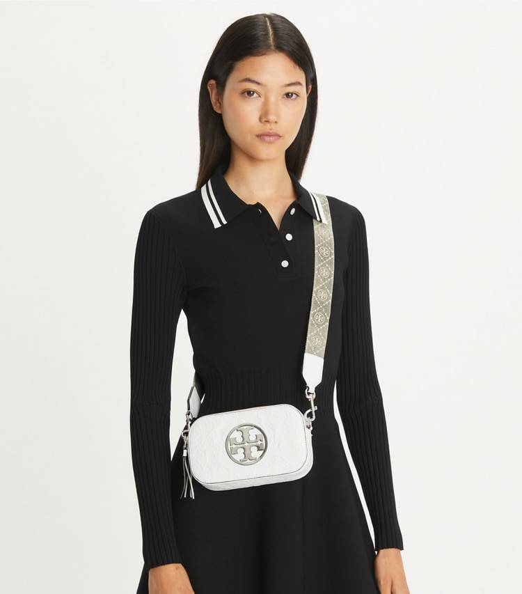 Mini Miller Crinkle Crossbody Bag Women Blanc Tory Burch Crossbody Bags - Image 2