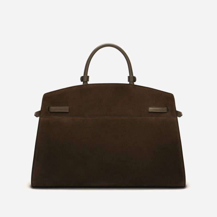 Mocha Suede & Mocha Smooth Crossbody Bags Demellier Women The Hudson - Image 4