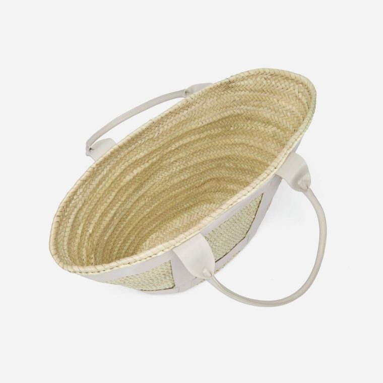 Natural Basket Off-White Smooth Demellier The Maxi Santorini Women Shoulder Bags - Image 4