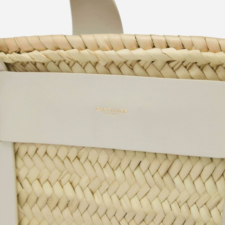 Natural Basket Off-White Smooth Demellier The Maxi Santorini Women Shoulder Bags - Image 5