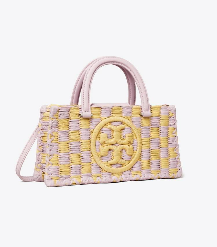 Pale Purple Tory Burch Ella Hand-Crocheted East-West Tote Women Satchels
