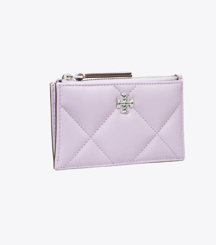 Purple Heather Card Cases Tory Burch Kira Diamond Quilt Zip Card Case Women