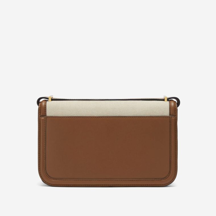 Salt & Pepper Canvas Tan Smooth Crossbody Bags The Paris Crossbody Women Demellier - Image 4