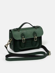 Satchels Women Cambridge Satchel The Mini -Green Lizard Print Calf Grain With Racing Green - Image 2