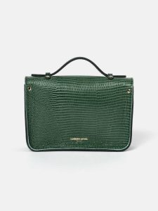 Satchels Women Cambridge Satchel The Mini -Green Lizard Print Calf Grain With Racing Green - Image 3