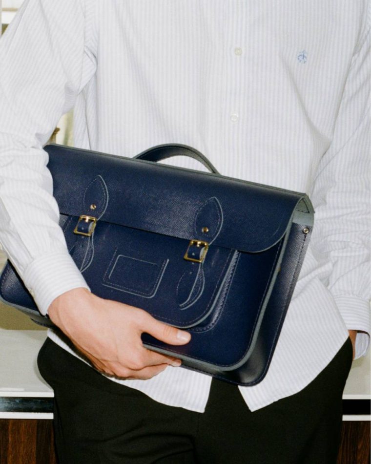 Satchels Women The 15 Inch Batchel -Blueberry Saffiano Cambridge Satchel - Image 2