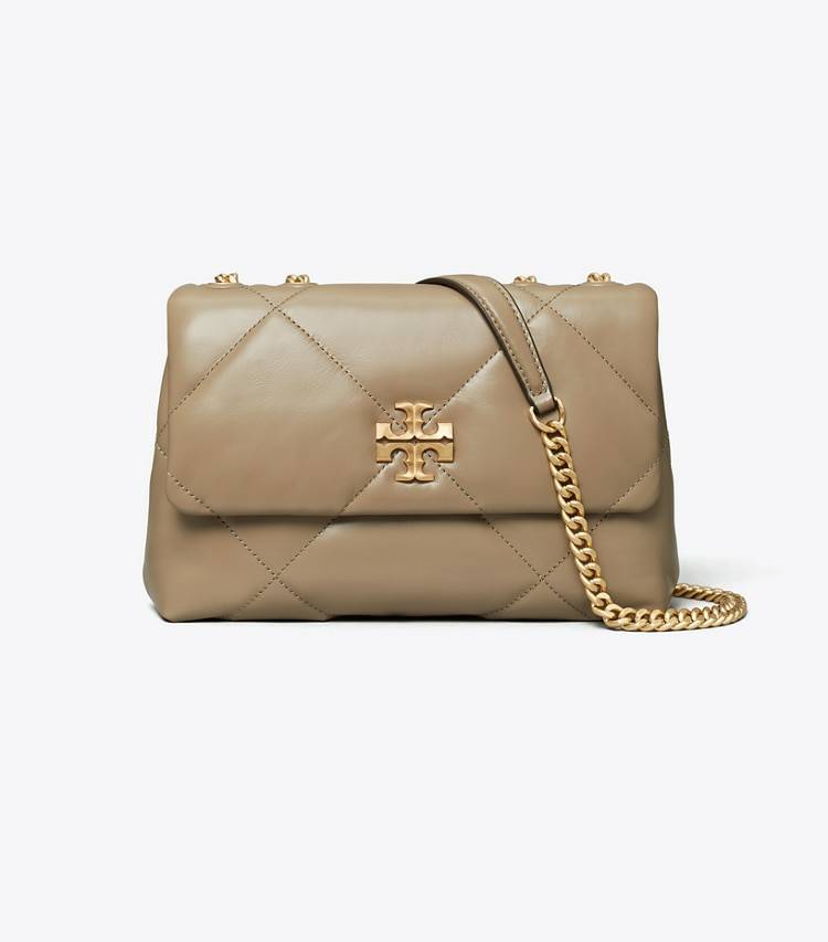 Shoulder Bags Small Kira Diamond Quilt Convertible Shoulder Bag Tory Burch Taupe Oak Women - Image 4