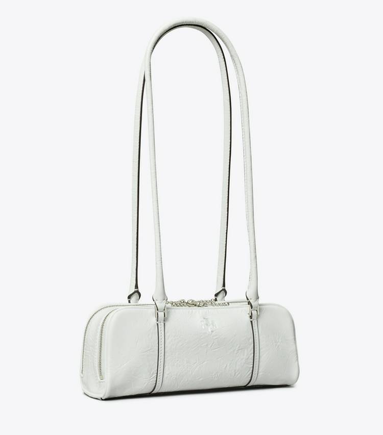 Shoulder Bags Tory Burch White Mini Crinkle Leather Marshmallow Satchel Women