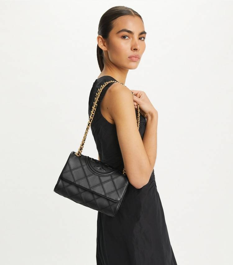 Shoulder Bags Tory Burch Women Small Fleming Soft Convertible Shoulder Bag Black - Image 2